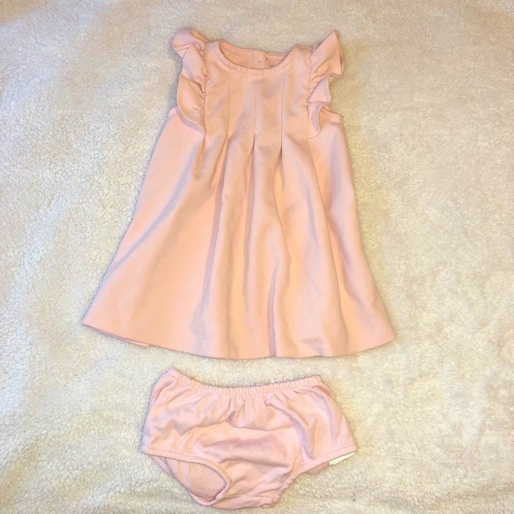 Ruffle Shoulder Pleated Dress